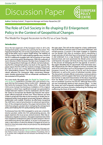 The Role of Civil Society in Re-shaping EU Enlargement Policy in the Context of Geopolitical Changes - The Model for Staged Accession to the EU as a Case Study