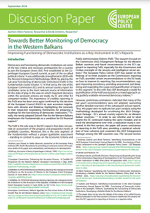 Towards Better Monitoring of Democracy in the Western Balkans - Improving Functioning of Democratic Institutions as a Key Instrument in EC’s Reports Cover Image