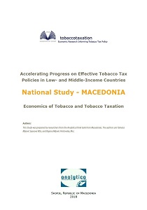 Economics of Tobacco and Tobacco Taxation. National Study - MACEDONIA Cover Image