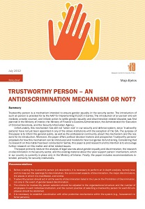 TRUSTWORTHY PERSON – AN ANTIDISCRIMINATION MECHANISM OR NOT?