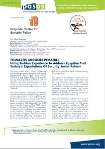 TOWARDS MISSION POSSIBLE: Using Serbian Experience To Address Egyptian Civil Society’s Expectations Of Security Sector Reform