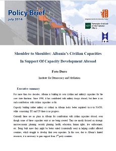 Shoulder to Shoulder: Albania’s Civilian Capacities In Support Of Capacity Development Abroad