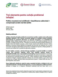 Three elements for the solution to the inflation problem: More balanced monetary policy + depoliticization of the subject + better targeted social compensations