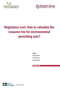 Regulatory cost: How to calculate the issuance fee for environmental permitting acts?