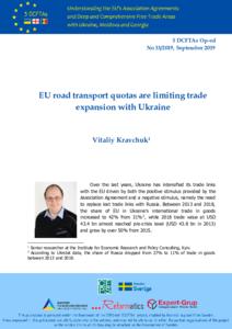 EU road transport quotas are limiting trade expansion with Ukraine Cover Image