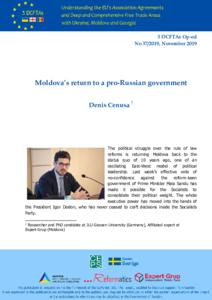 Moldova’s return to a pro-Russian government