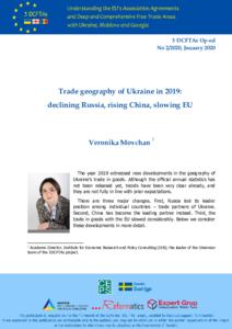 Trade geography of Ukraine in 2019: declining Russia, rising China, slowing EU