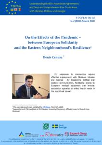 On the Effects of the Pandemic – between European Solidarity and the Eastern Neighbourhood's Resilience