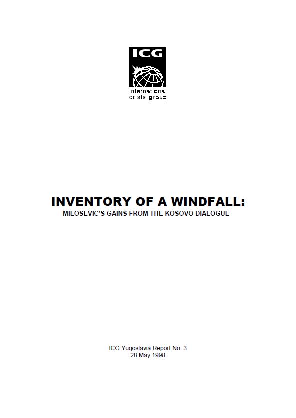 Inventory of a Windfall: Milosevic’s gains from the Kosovo Dialogue