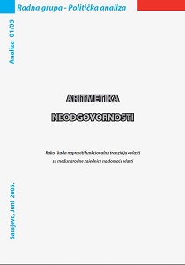 ARITMETIKA NEODGOVORNOSTI. Kako i kada napraviti funkcionalnu tranziciju ovlasti sa međunarodne zajednice na domaće vlasti