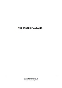 THE STATE OF ALBANIA (ICG Balkans Report N°54)