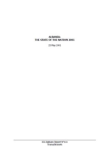 ALBANIA: The State of the Nation 2001 (ICG Balkans Report N°111)