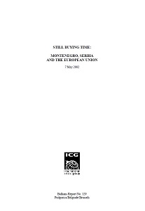 STILL BUYING TIME: Montenegro, Serbia and the European Union (ICG Balkans Report No. 129)