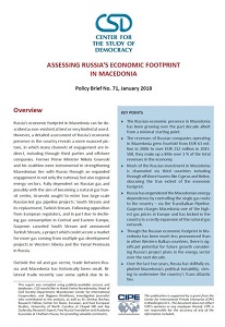 CSD Policy Brief No. 71: Assessing Russian Economic Footprint in Macedonia.