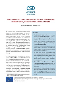 CSD Policy Brief № 82: Fraudulent Use of EU Funds in the Field of Agriculture. Current State, Investigation and Challenges.