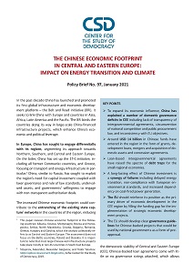 CSD Policy Brief No. 97: The Chinese Economic Footprint in Central and Eastern Europe. Impact on Energy Transition and Climate.