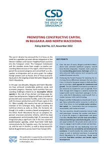 CSD Policy Brief №. 117: Promoting Constructive Capital in Bulgaria and North Macedonia.