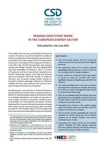 CSD Policy Brief №. 135: Making Sanctions Work in the European Energy Sector.