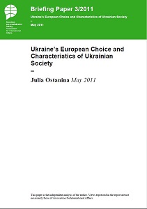 Ukraine’s European Choice and Characteristics of Ukrainian Society