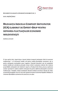 The Relevance of the Anticipatory Composite Index (ICA) developed by the Expert Group for defining the fluctuations of the Moldovan economy