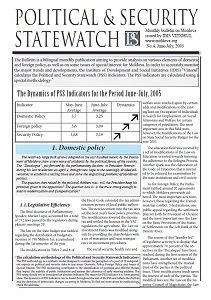 POLITICAL & SECURITY STATEWATCH - The Dynamics of PSS Indicators for the Period June-July, 2005