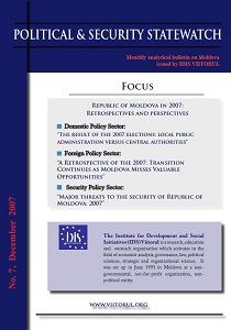 POLITICAL & SECURITY STATEWATCH - № 2007-07