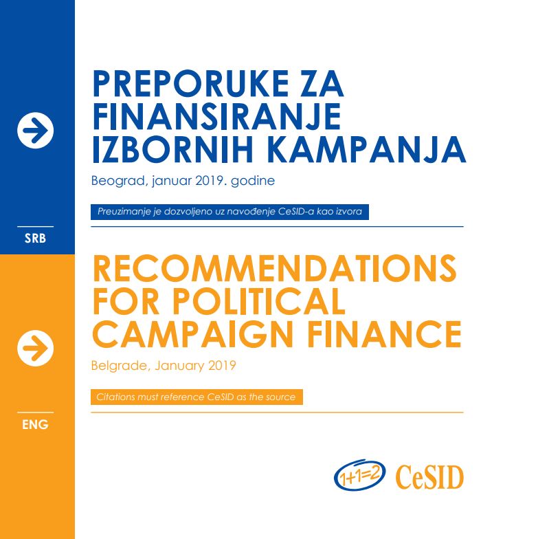 Recommendations for political campaign finance Cover Image