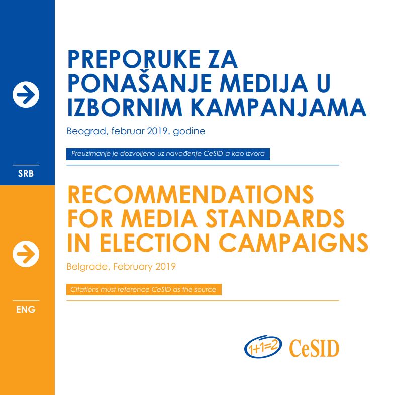 Recommendations for media standards in election campaigns