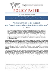 №139: Momentum Not to Be Wasted: Aid Coordination in Post-Revolutionary Ukraine