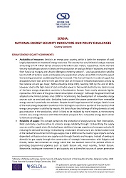 Serbia: National Energy Security Indicators and Policy Challenges (Country factsheet)