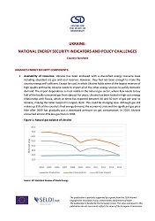 Ukraine: National Energy Security Indicators and Policy Challenges (Country factsheet)