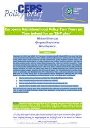 №126. European Neighbourhood Policy Two Years on: Time indeed for an ‘ENP plus’