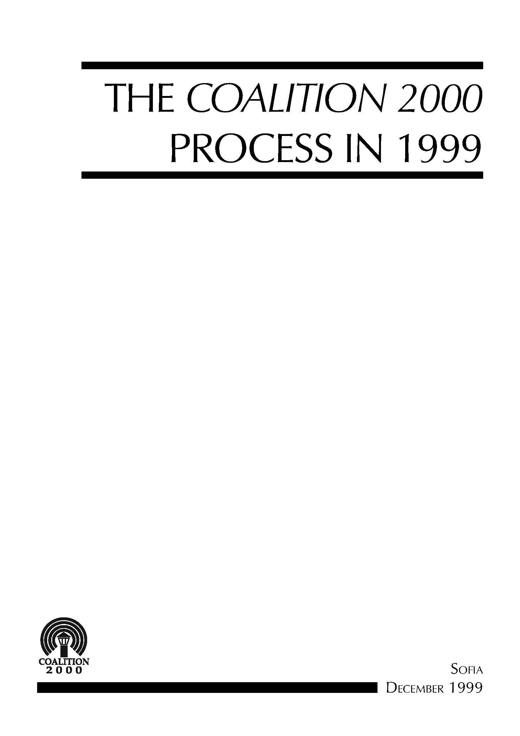 The Coaltion 2000: Process in 1999 Cover Image