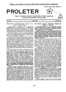 PROLETER. Organ Centralnog Komiteta Komunističke Partije Jugoslavije (1933 / 06)