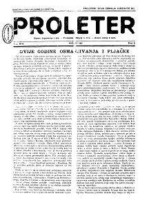 PROLETER. Organ of the Central Committee of the Communist Party of Yugoslavia (1937 / 08)
