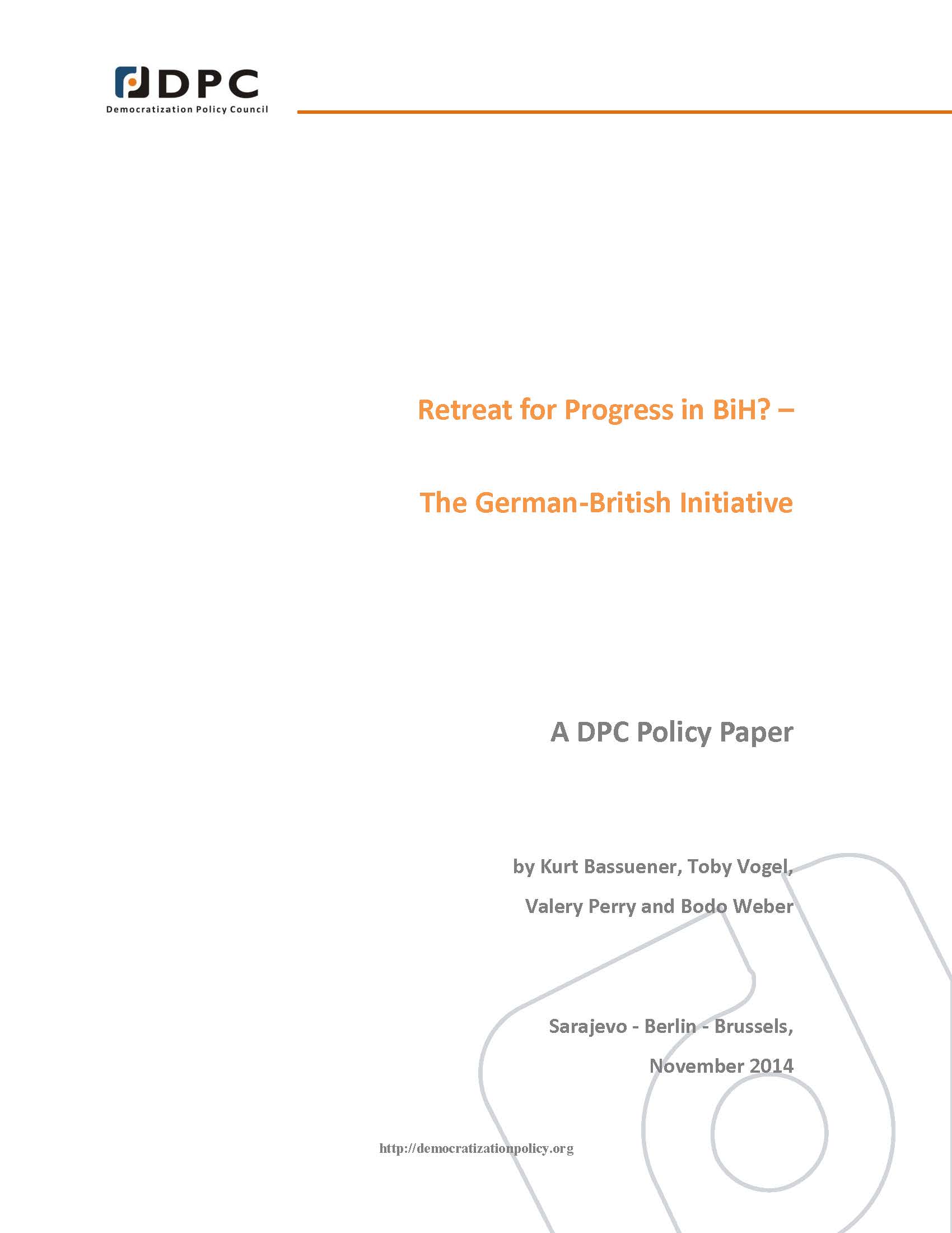 Retreat for Progress in BiH? – The German-British Initiative