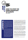 № 40 HOW TO STOP THE DEMILITARISATION OF EUROPE