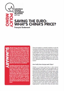 SAVING THE EURO: WHAT’S CHINA’S PRICE?
