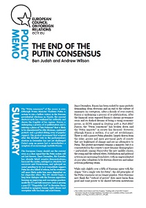 THE END OF THE PUTIN CONSENSUS Cover Image