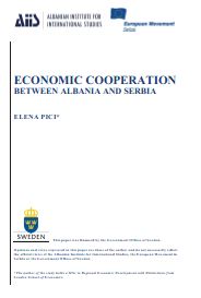 Economic Cooperation between Albania and Serbia