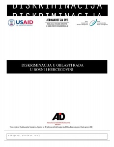 Discrimination in the area of labour in Bosnia and Herzegovina Cover Image
