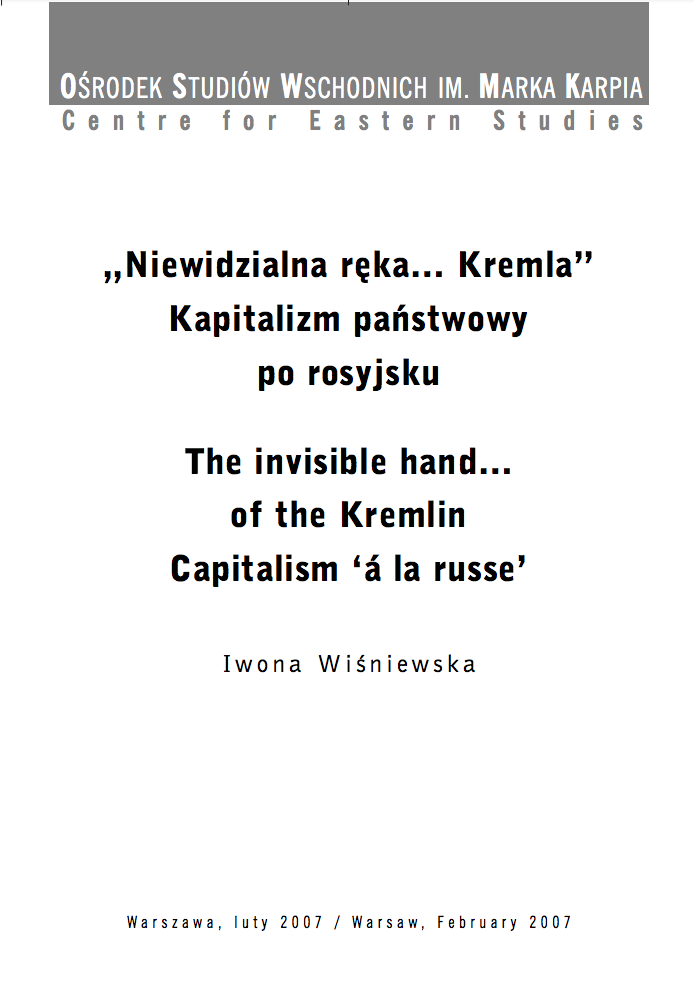The invisible hand... of the Kremlin. Capitalism 'a la russe'
