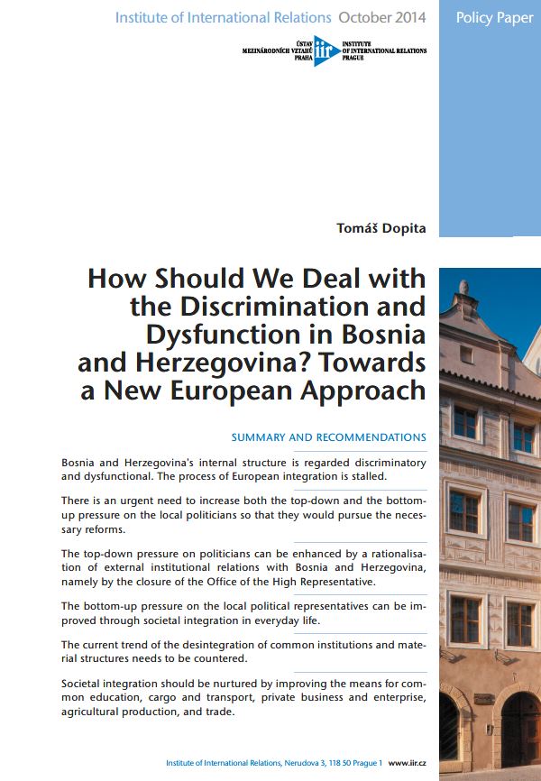 How Should We Deal with the Discrimination and Dysfunction in Bosnia and Herzegovina? Towards a New European Approach