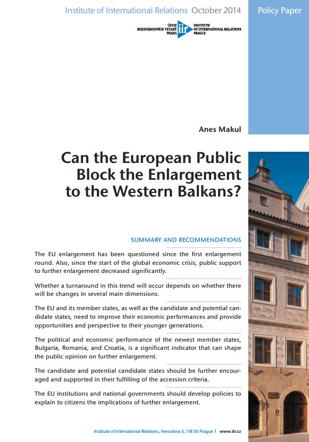 Can the European Public Block the Enlargement to the Western Balkans?
