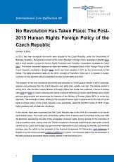 No Revolution Has Taken Place: The Post-2015 Human Rights Foreign Policy of the Czech Republic