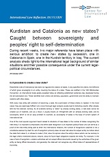 Kurdistan and Catalonia as new states? Caught between sovereignty and peoples’ right to self-determination Cover Image