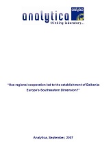 “Has regional cooperation led to the establishment of Balkania: Europe’s Southeastern Dimension?”