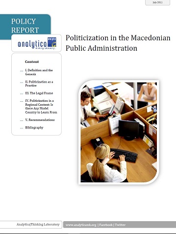 Politicization in the Macedonian Public Administration Cover Image