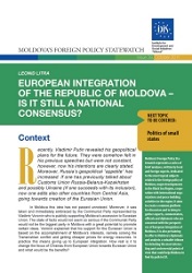 European Integration of the Republic of Moldova – Is it still a National Consensus?