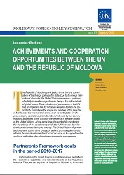 Achievements and Cooperation Opportunities between the UN and the Republic of Moldova Cover Image